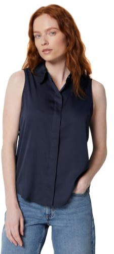 Amazon Essentials Women's Regular-Fit Sleeveless Button-Down Blouse