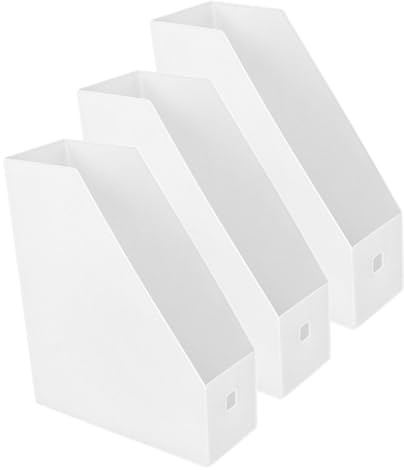 MOTHNUR 3 Piezas Organizador de Escritorio Plástico Soporte para Archivos y Libros Revistero Compacto para Oficina y Estudio Almacenamiento Funcional y Resistente para Documentos y