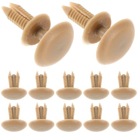 ANDRESLAD Clips de Fixation Voiture Carrosserie Plastique Beige 30 Pièces Kit pour Garniture Intérieure Toit Auto Panneau Intérieur Pinces D’expansion Usage Réparation Automobile