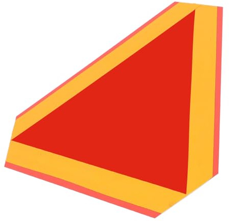 BETOOKY Triángulo Reflectante de Seguridad para Tractores y Vehículos Lentos Señal de Advertencia de Barricada para Emergencias en Carretera