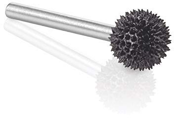 Kutzall Extreme Sphere Rotary Burr, 1⁄8 Shaft, Very Coarse - Woodworking Attachment for Dremel, Foredom, DeWalt, Milwaukee Tools. Abrasive Tungsten Carbide, 3⁄8 (9.5mm) Head Diameter, SX-38-EC
