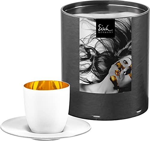 EISCH Espressoglas 109/6 mit Untersetzer i.Geschenkröhre Cosmo pure white