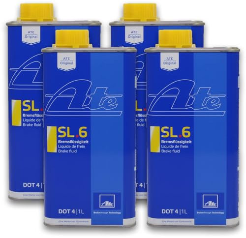 ATE 4X ORIGINAL Bremsflüssigkeit Brake Fluid SL.6 DOT4 1 Liter / 03.9901-6402.2