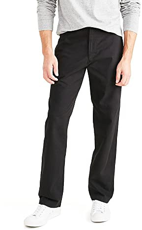 Dockers Men's Classic Fit Perfect Pant, Mineral Black, 44Wx30L