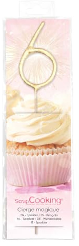 ScrapCooking - Cierge magique XXL chiffre 6 - Catégorie F1-4816