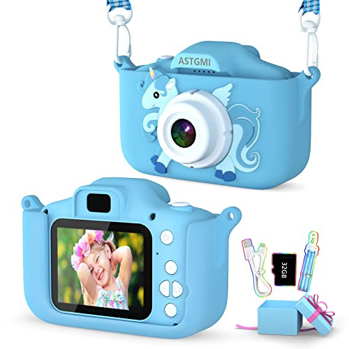 Kinder Kamera, 2.0”Display Digitalkamera ，Geschenke für 3 4 5 6 8 7 9 10 11 12Jahre Jungen und mädchen, 1080P HD Anti-Drop Fotoapparat Kinder für Geburtstagsgeschenk Weihnachten Spielzeug