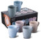 Stanley Rogers 6-teiliges Tassen-Set – Kaffeetassen in modernem Rautendesign – Hochwertiges New Bone Material in Pastelltönen – Perfekt für Heißgetränke wie Kaffee, Tee oder Kakao – 340 ml Volumen