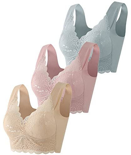 bras for women plus size womens bras non wired 44dd mastectomy bras brassiere women's bras non wired multipack back fat bra strapless bra a cup 2 sizes bigger bra strapless bras for large breasts 44dd