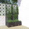 Home & Garden-Garden Pflanzkübel mit Rankgitter schwarz 80x40x121,5 cm PP-Möbelwahl