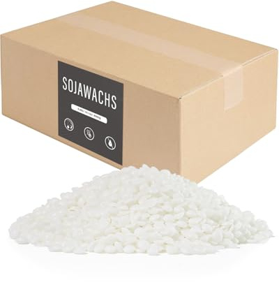 Sojavax för ljus 4 kg, BOYUJK Premium naturligt ljusvax, 100 % sojavax för ljustillverkning från biologiskt odling, utan tillsatser, ofarligt och rent