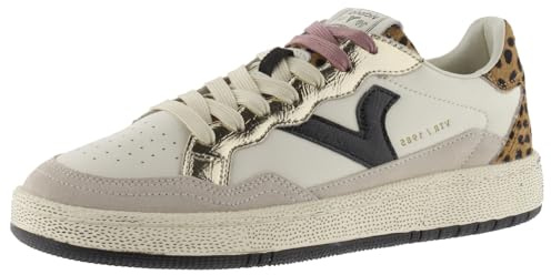 victoria 1985 Sneaker Smash Pelle & Pezzi Stampa Animale & Metallizzati & Logo retrò 8806114 per Donna Crema 40