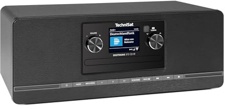 TechniSat DIGITRADIO 372 CD IR - Radio Internet stereo con DAB+, FM, lettore CD, Wi-Fi, Bluetooth, display a colori, USB, AUX, jack per cuffie, sveglia, 10 W, controllo app e telecomando - nero