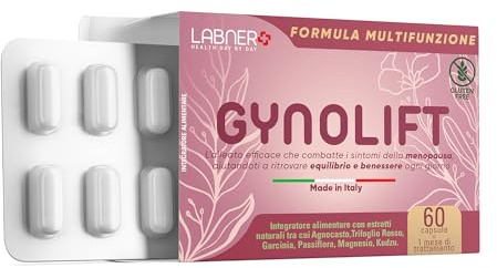 LABNER Menopausa Integratori 60 Capsule con Agnocasto, Trifoglio Rosso