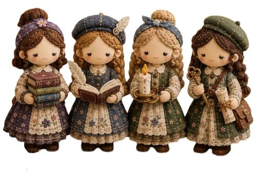 Patchwork DIY Kit - Patchwork Doll Sewing Craft Kit with Full Materials and Instructions for Beginner Crafters, Home Handmade Gift & Cozy Room Decor (Storybook Keepers 06)