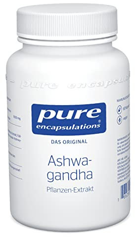 Pure Encapsulations - Ashwagandha - Indischer Ginseng, Winterkirsche - 25 mg Withanolide - 60 vegane Kapseln