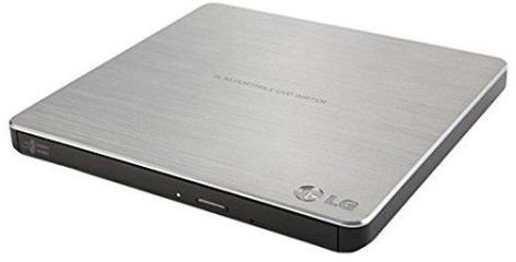 LG (GP60NS60) External Slimline DVD Re-Writer, USB, 8x, Grey, M-Disc Support, Power2Go