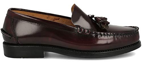 PAYMA - Mocassins en Cuir Loafer pour Homme, Fabriqué en Espagne. Masque Classique et Pompons. Semelle en Caoutchouc très Flexible, Cuir Anti-Rides