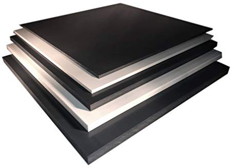 PVC Hart Platte Hartplatte 195x195x12mm hellgrau