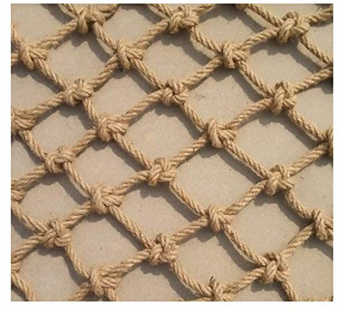 Hemp Rope Net Balcony Safety Net Stair Railing Protective Net Heavy Duty Woven Rope Truck Cargo Trailer Net Rope Netting Heavy Duty Outdoor Railing Decor Garden Netting 10mm