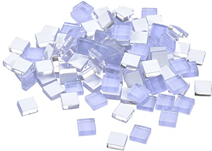 sourcing map Mosaïque Carrelage Tuile Tesselle, Verre Mince Mini Bricolage Fait Main Sans Cristal Pierre Artisanat Loisir Creatif (Lavande Paquet 110)