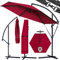 Kingsleeve® Sonnenschirm UV-Schutz 50+ mit Ständer Schutzhülle Windsicherung 300cm Kurbel Alu schwenkbar neigbar Garten Balkon Ampelschirm Groß Rot