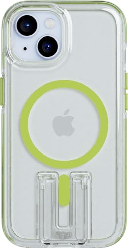 Tech 21 Evo Crystal Kick case for iPhone 15 - Compatible with MagSafe - Impact Protection Case - Lime