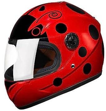 Motorradhelm Für Kinder Leicht Integralhelm Kinder Geeignet Für Kinder Im Alter Von 2–10 Jahren Für Balance Bike Scooter Roller Skates Schnellverschluss Herausnehmbar Waschbar E,52-54cm