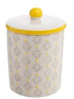 Tranquillo Aufbewahrungsdose Dose mit Deckel handbedruckte Keramik Traditional, 8 x 8 x 12 cm