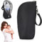 VAEIORP Bolsa Térmica Bebé Portátil, Universal, Bolsa Isotérmica para Biberones, Portabiberones, Funda Isotérmica para Biberón, Bolsa Térmica Walking Mum y Termo Biberón Bebé con Cordón (Negro)