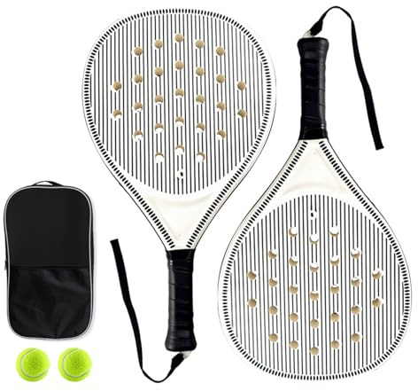 Raquette de Tennis, Raquette de Tennis, Jeu de Paddle de Plage, Trous de Flux d'air optimisés, Raquette d'entraînement Sportif Confortable pour, Adultes, Voyages en Plein air