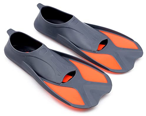 Qcwwy Pinne da Nuoto per Bambini, Comode Pinne da Allenamento in Materiale TPR con Suola Antiscivolo per Giovani Nuotatori in Piscina (XXXXS(30‑31))
