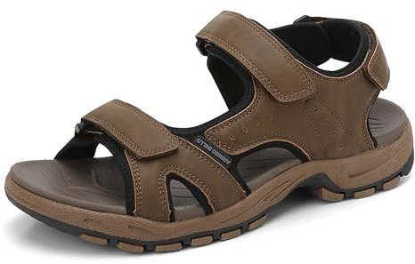 ARRIGO BELLO Sandales Homme Été Randonnée Sport Sandals Sangles à Boucle Réglables Open-Toe Plage Chaussures pour Outdoor Taille 41-46(Marron,42)