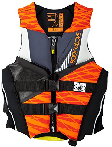 Phantom Men's Neoprene USCGA Vest - 2X Large - Orange & Black - Water Life Jacket Vest for Extreme Sports Boat Kayak Paddling Use and Safety Sports Vests for Men and Women