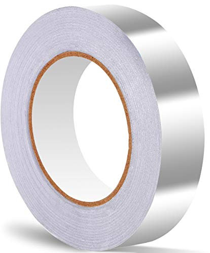 Akuoly Aluminiumband mit leitfähigem Kleber 20m x 25mm, Leitfähige Aluminiumklebebänder selbstklebend, EMI Abschirmband, Elektro Reparatur Band