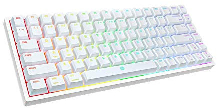 DREVO Gramr V2 TE Tastiera da Gaming Meccanica Marroni Interruttore Retroilluminazione RGB a 84 Tasti TKL 75% Tastiera con Cavo US layout