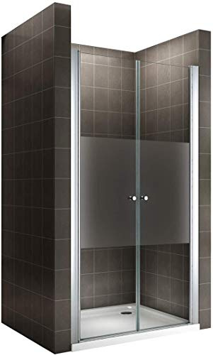 Porte de douche 72x185 cm verre sérigraphié - ajustable de 72 à 76 cm