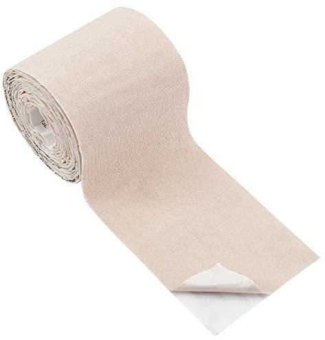 PH PandaHall Aufnäher aus Leinenstoff, selbstklebend, Reparaturflicken, dekorativ, für Taschen, Knie, Ellbogen, Hosen, Jeans, Sofa, Weiß, 3 x 76 mm