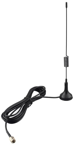 Futheda 868 MHz SMA-antenn 5 dBi rundstrålande magnetisk basantenn 3 m/9,8 fot RG174 förlängningskabel SMA hanadapter kompatibel med Homematic CCU3 CCU2 WiFi Bluetooth GSM ISM DCS PCS HSDPA UMTS