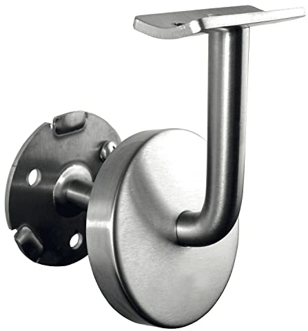 SCHÖSSWENDER 6.01.0720 Handlaufträger Auflegeplatte, mit Abdeckplatte,Edelstahl Handrail Carrier with Support, Rosette with Cover Plate, Stainless Steel, stainlesssteel
