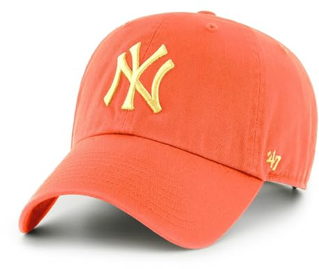 '47 New York Yankees MLB Clean Up Orange Verstellbare Cap One-Size