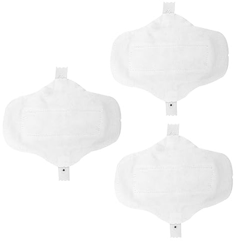 Vaguelly Serviettes Hygiéniques Lavables Économiques et Saines en Coton Blanc Lot de 3 18cm pour Protection Post-accouchement