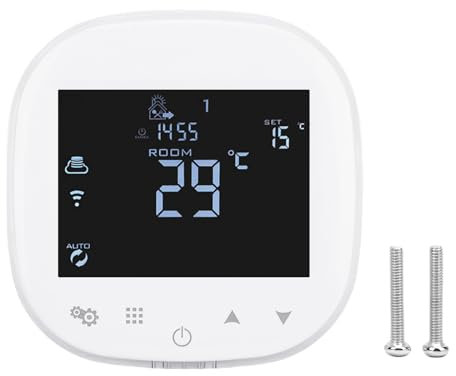 Bnineteenteam Smart WiFi-temperaturkontroller, Smart Termostat, Väggmontering, i Realtidsappkontrolltermostat för Hem, Kontor och Mer