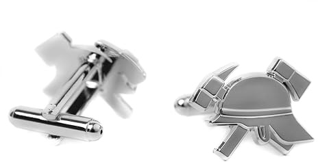 Manschettenknöpfe Hemdknöpfe Feuerwehr silberfarben