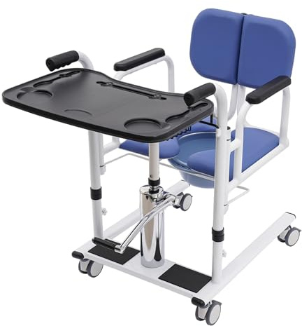 Silla hidráulica para personas mayores,sillas de ruedas,silla transferencia,elevador de pacientes,silla de ruedas de transferencia de altura ajustable con tablero de mesa
