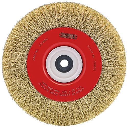 Draper 33880 Brosse circulaire à fils ondulés 200 mm (Import Grande Bretagne), bleu