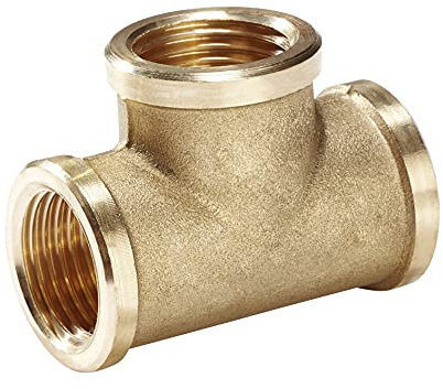 H2O-Flex® Gewindefitting T-Stück reduziert 1“ x 1/2“ x 1“ Messing Fitting