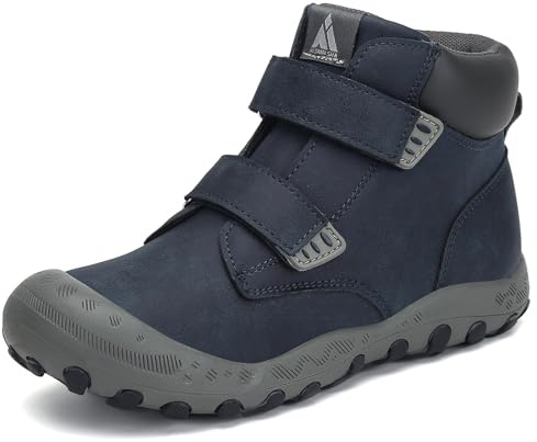 Mishansha Flicka vandringsskor barn halkfria andningsbara stövlar vandringsskor unisex lätta storlekar 24–38 EU, Mörkblå, 31 EU