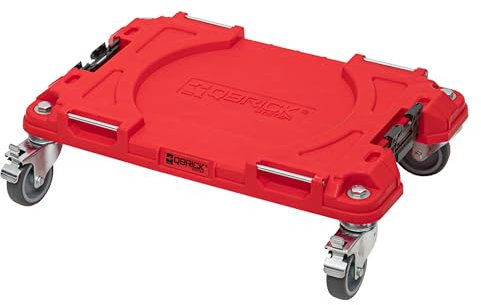 Qbrick System Pro Transport Platform Red Ultra HD Chariot de Transport Planche à roulettes Planche de Transport en Plastique Charge maximale 100 kg Rouge 50,6 x 32,5 x 14 cm