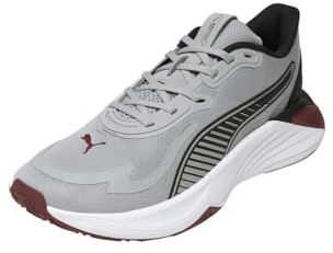 PUMA Bicicleta elíptica Unisex PWR Hybrid TR, Gray Echo Rubin Brillo PUMA Negro, 44.5 EU