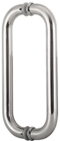 Maniglia per Porta Doccia Rotonda a Forma di O, Set di ferramenta bifacciale, Maniglie per Porte per Interni, Maniglia per Porta Push-Pull in Acciaio Inossidabile 304, Diametro del Tubo 1 po